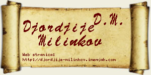 Đorđije Milinkov vizit kartica